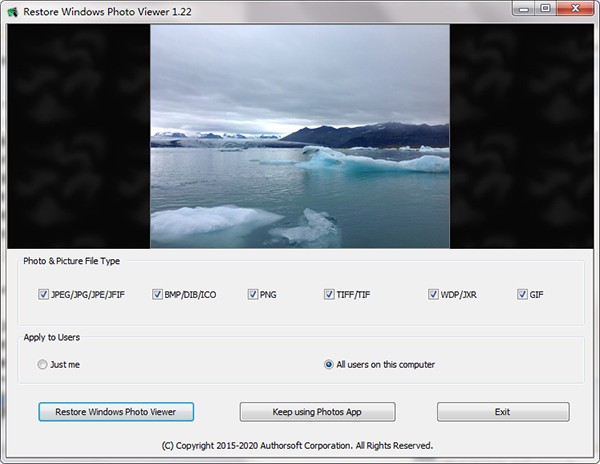 Restore Windows Photo Viewer