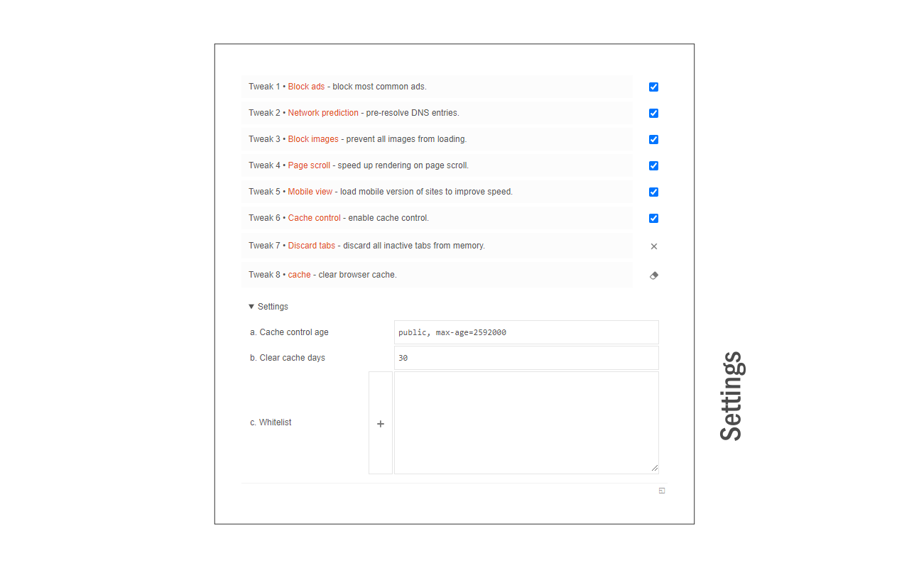 Speed Tweaks